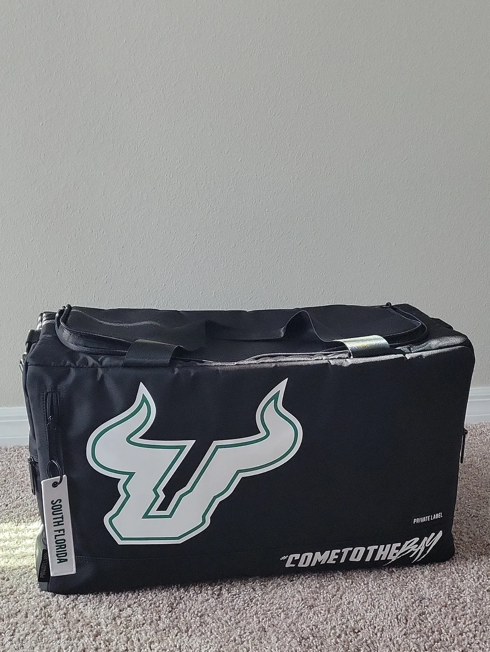 South Florida Bulls Black Travel Duffle Bag